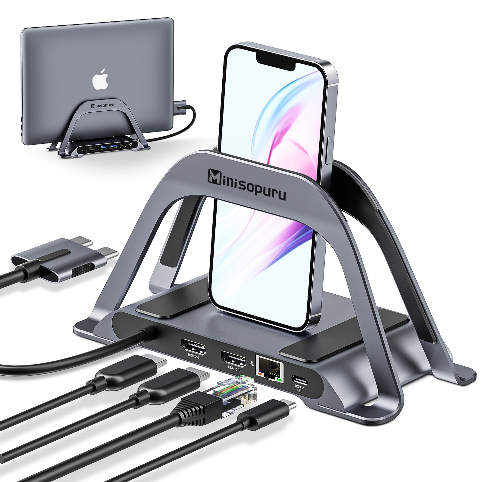 Minisopuru USB C Docking Station for Macbook