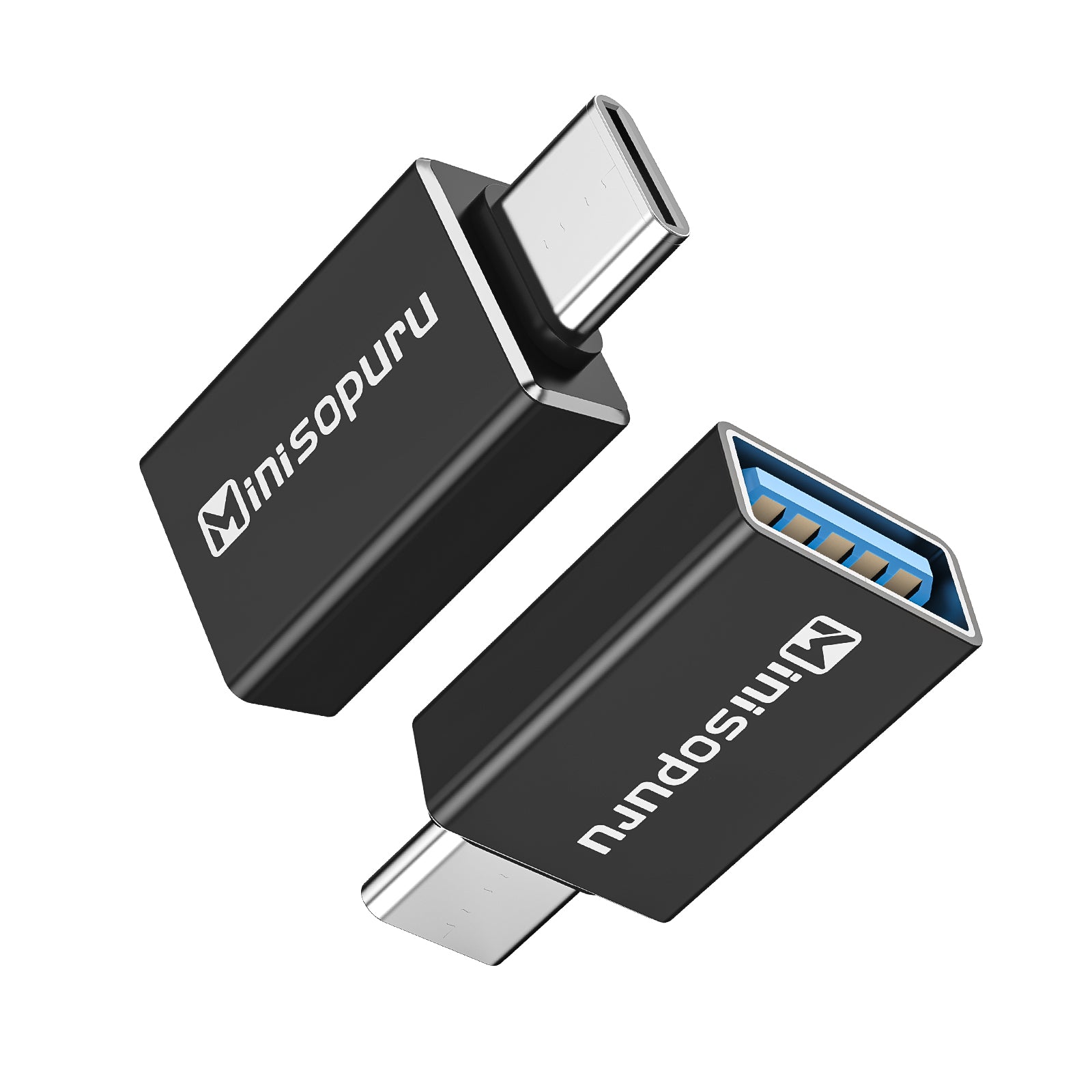 Minisopuru USB C to USB Adapter USB C Male to USB 3.0 Female OTG Converter