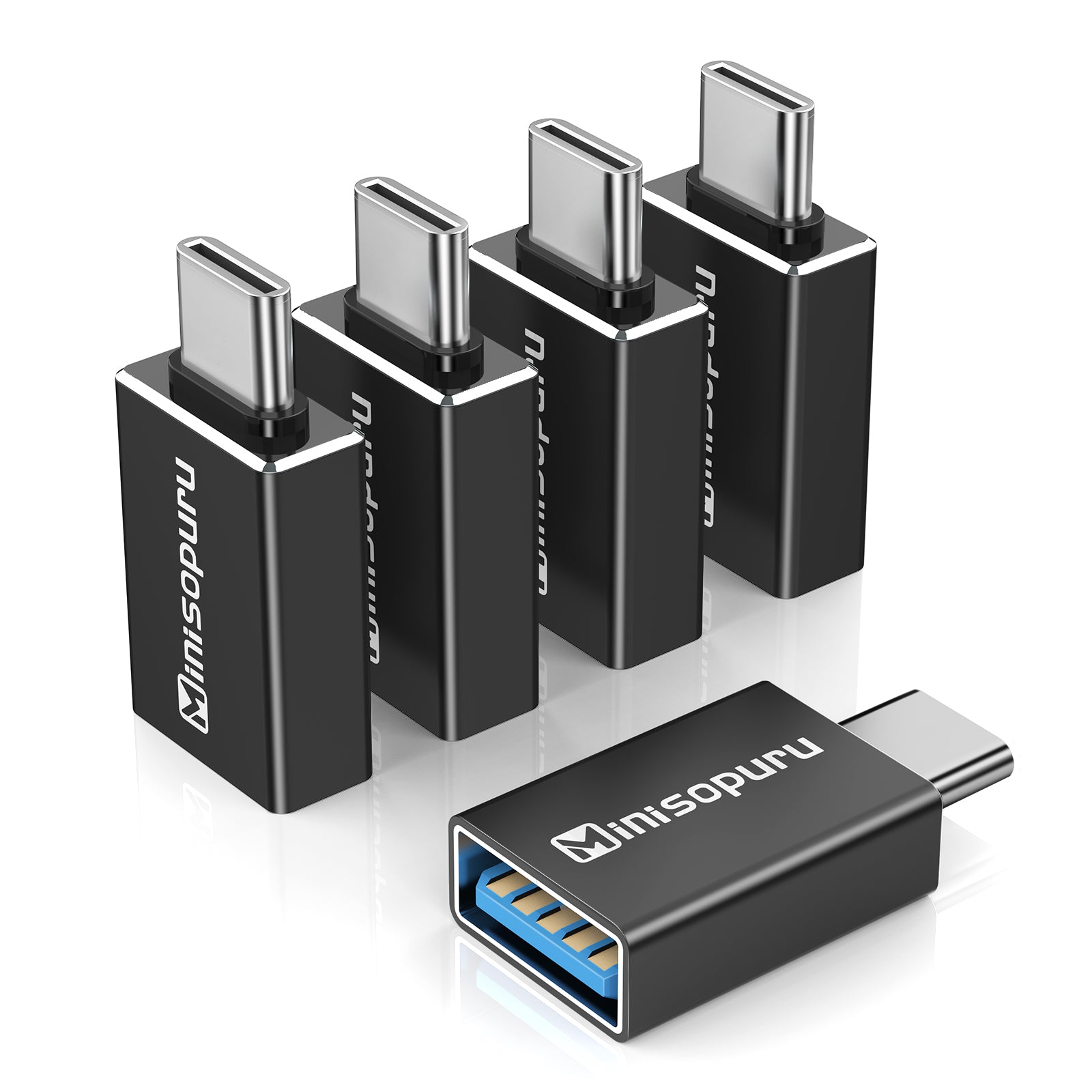 Minisopuru USB C to USB Adapter USB C Male to USB 3.0 Female OTG Converter