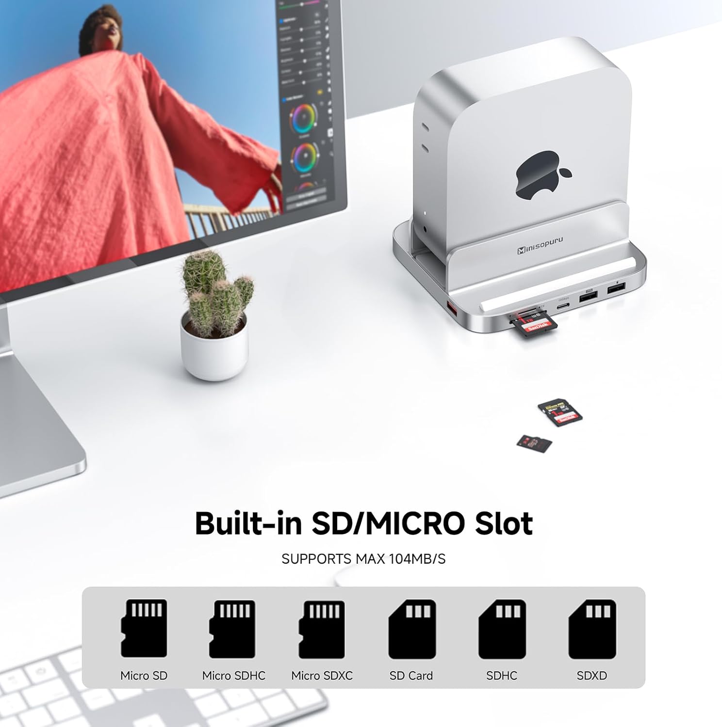 Minisopuru iExpandMate™ Mac Mini Dock for Mac Mini M4/M4 Pro | MINI218BPRO