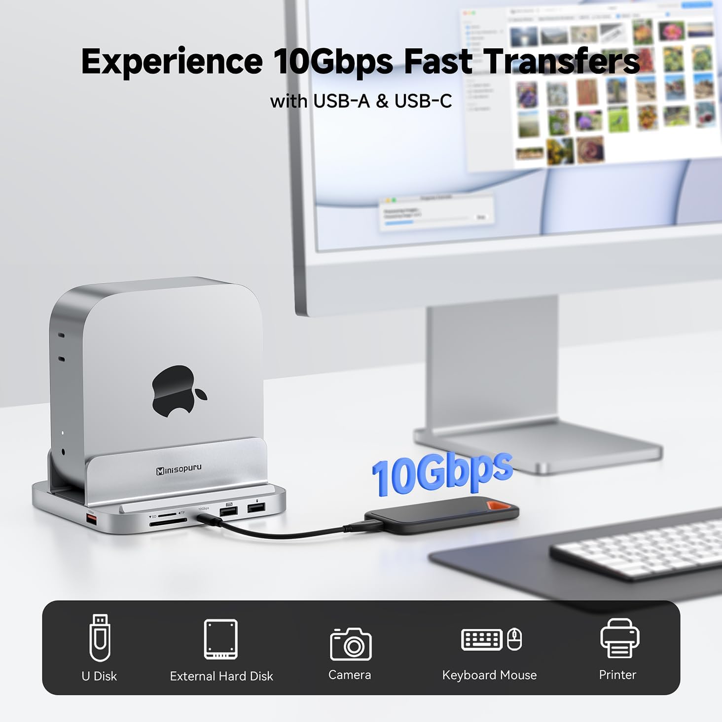 Minisopuru iExpandMate™ Mac Mini Dock for Mac Mini M4/M4 Pro | MINI218BPRO