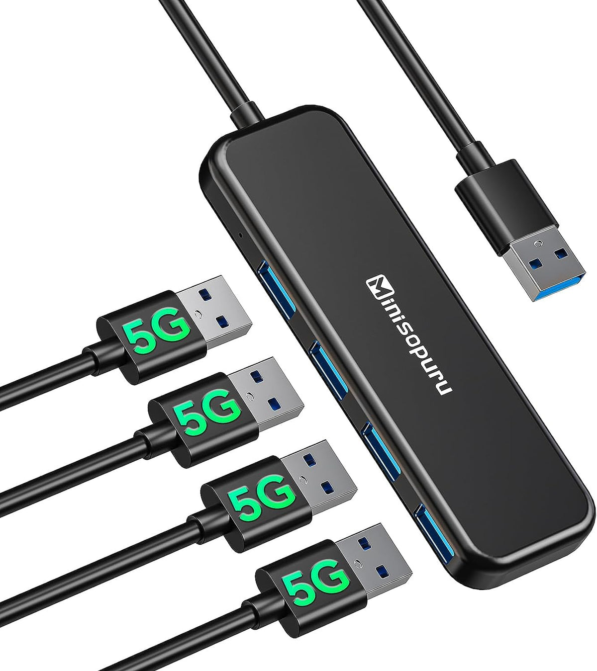 Minisopuru 4 Port USB 3.0 Hub, Minisopuru USB Splitter|MH890A