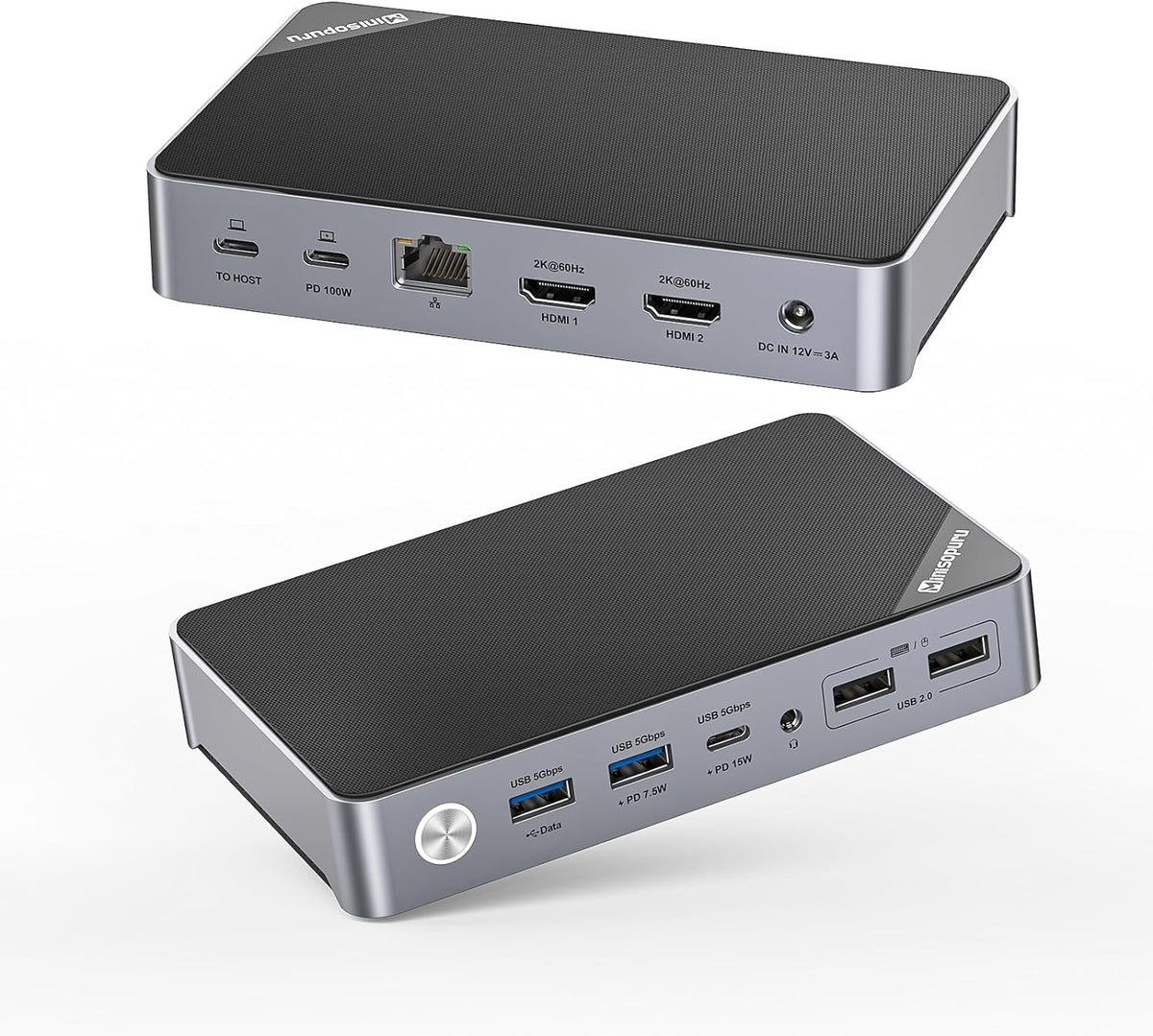 Minisopuru DisplayLink Docking Station– DisplayLink Dock Compatible with MacBook M1/M2/M3/Windows/Thunderbolt/USB4