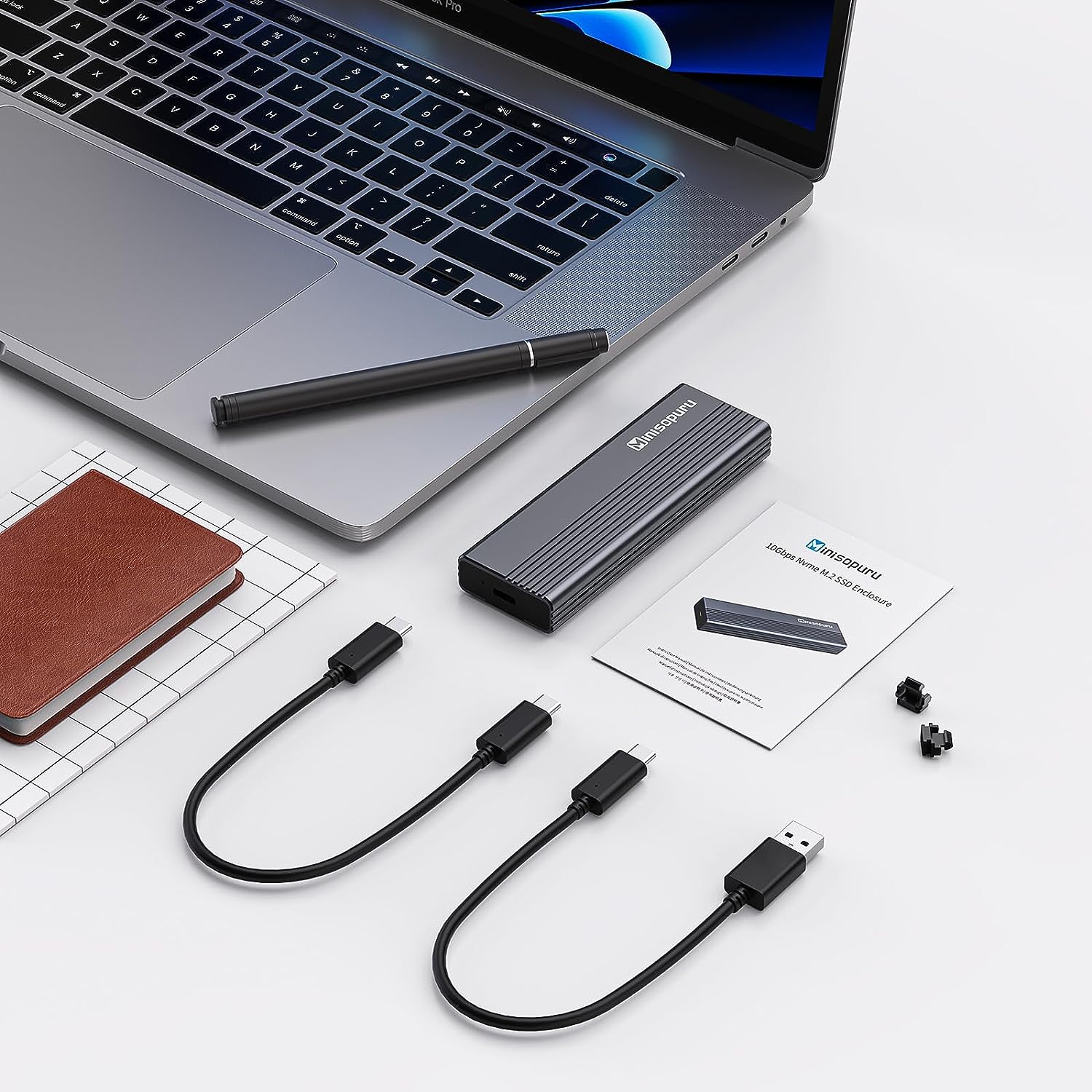 Minisopuru 10Gbps M.2 NVMe SSD Enclosure |ME801