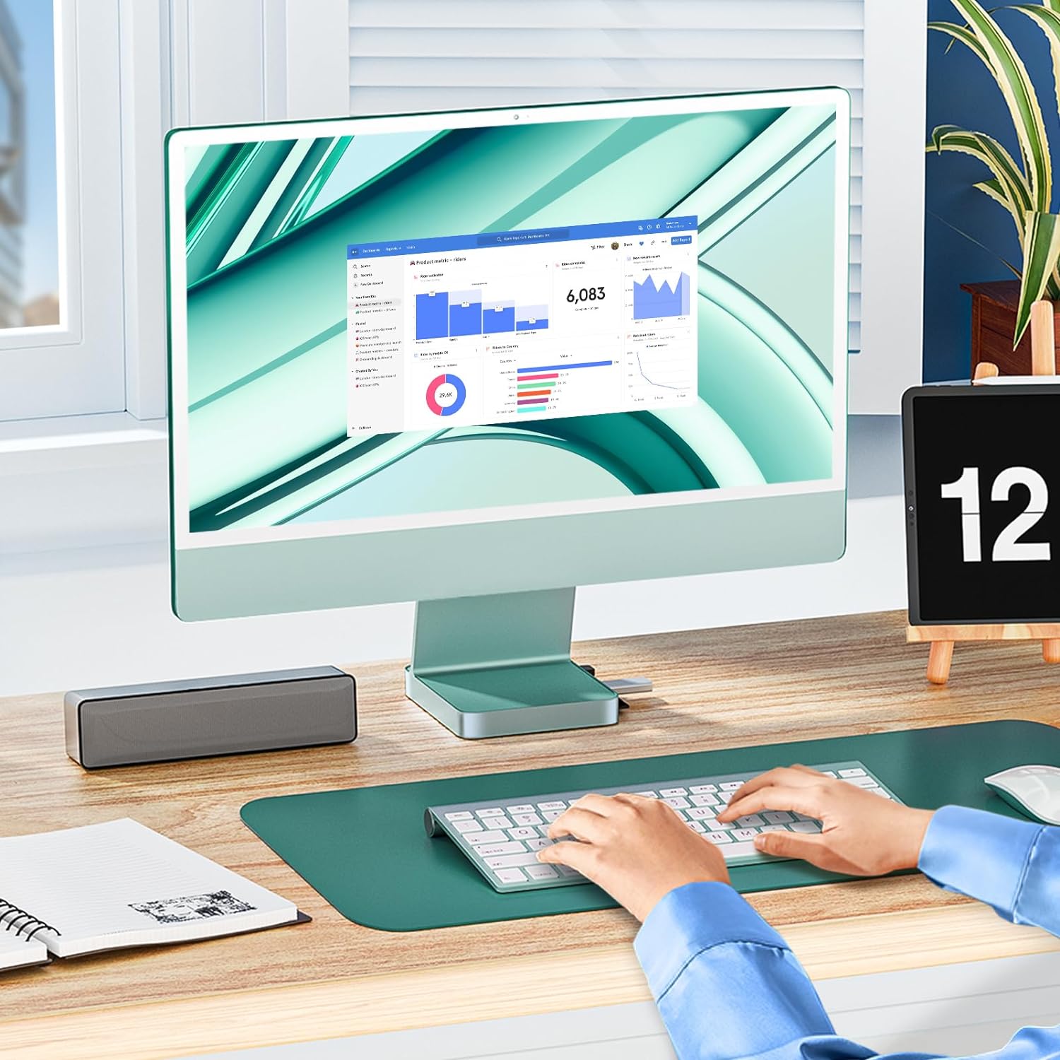 Minisopuru 10Gbps USB C Docking Station For 24" iMac M1/M3/M4【Green】|DS802-G