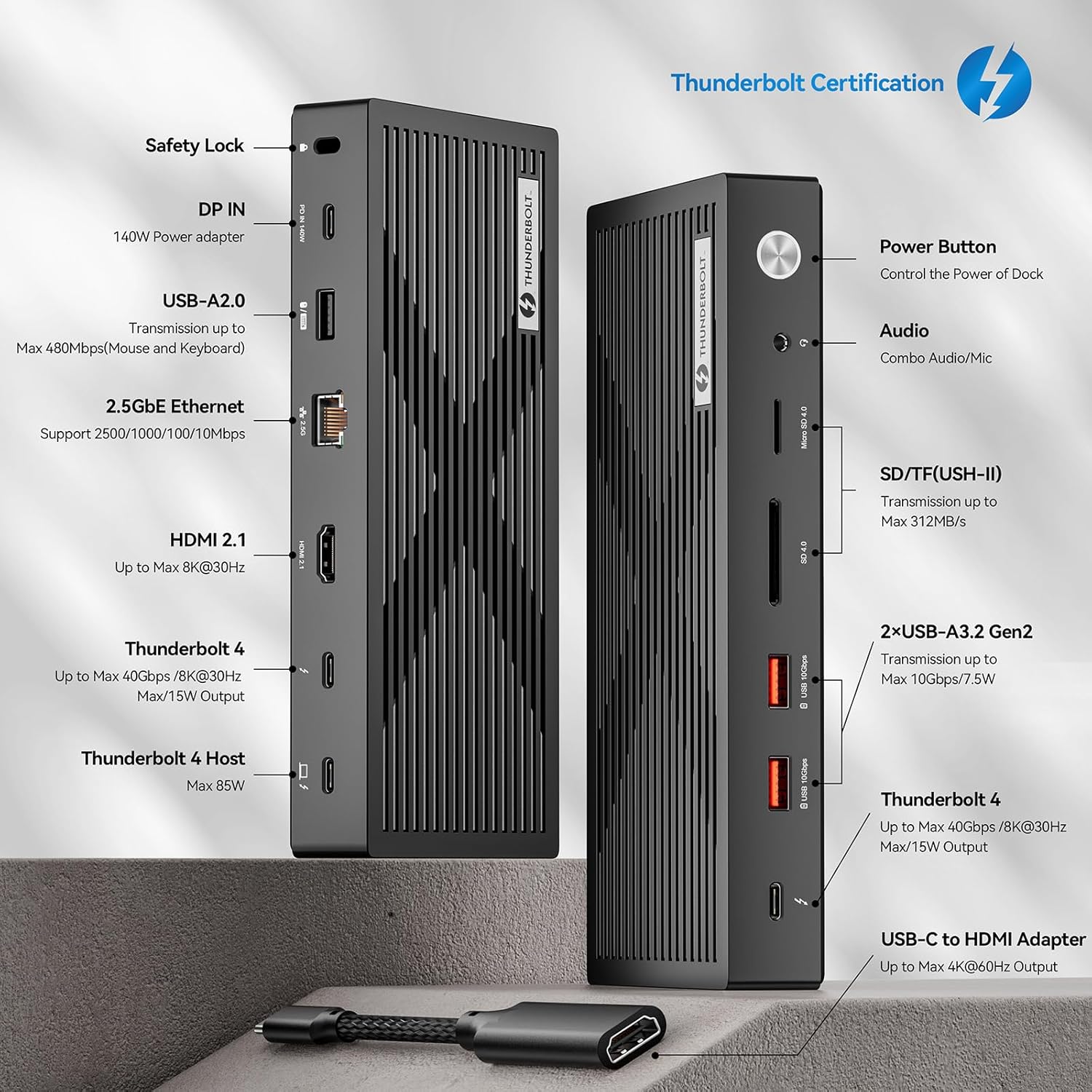 Minisopuru Thunderbolt 4 Docking Station | MT827A