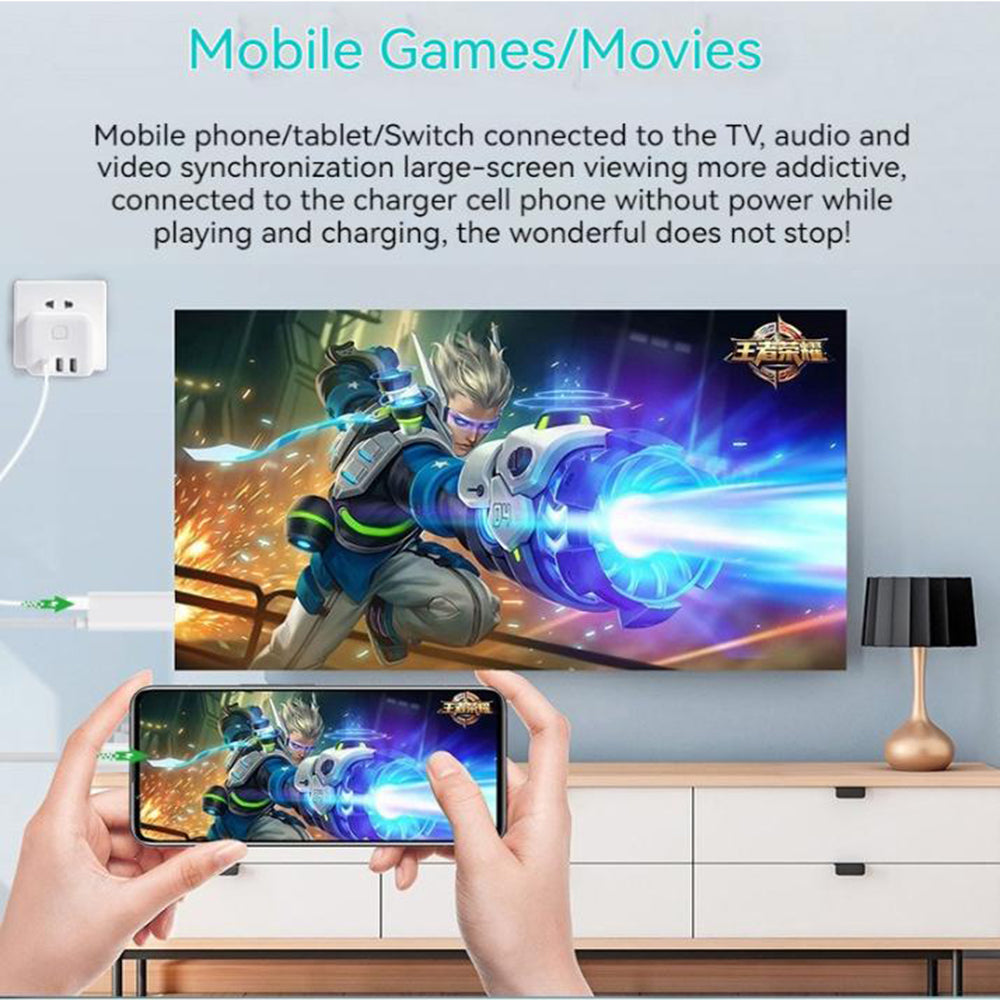 USB C to HDMI 4K60Hz 100W fast Charging Cable for Steam Deck/Switch2 |MX2564