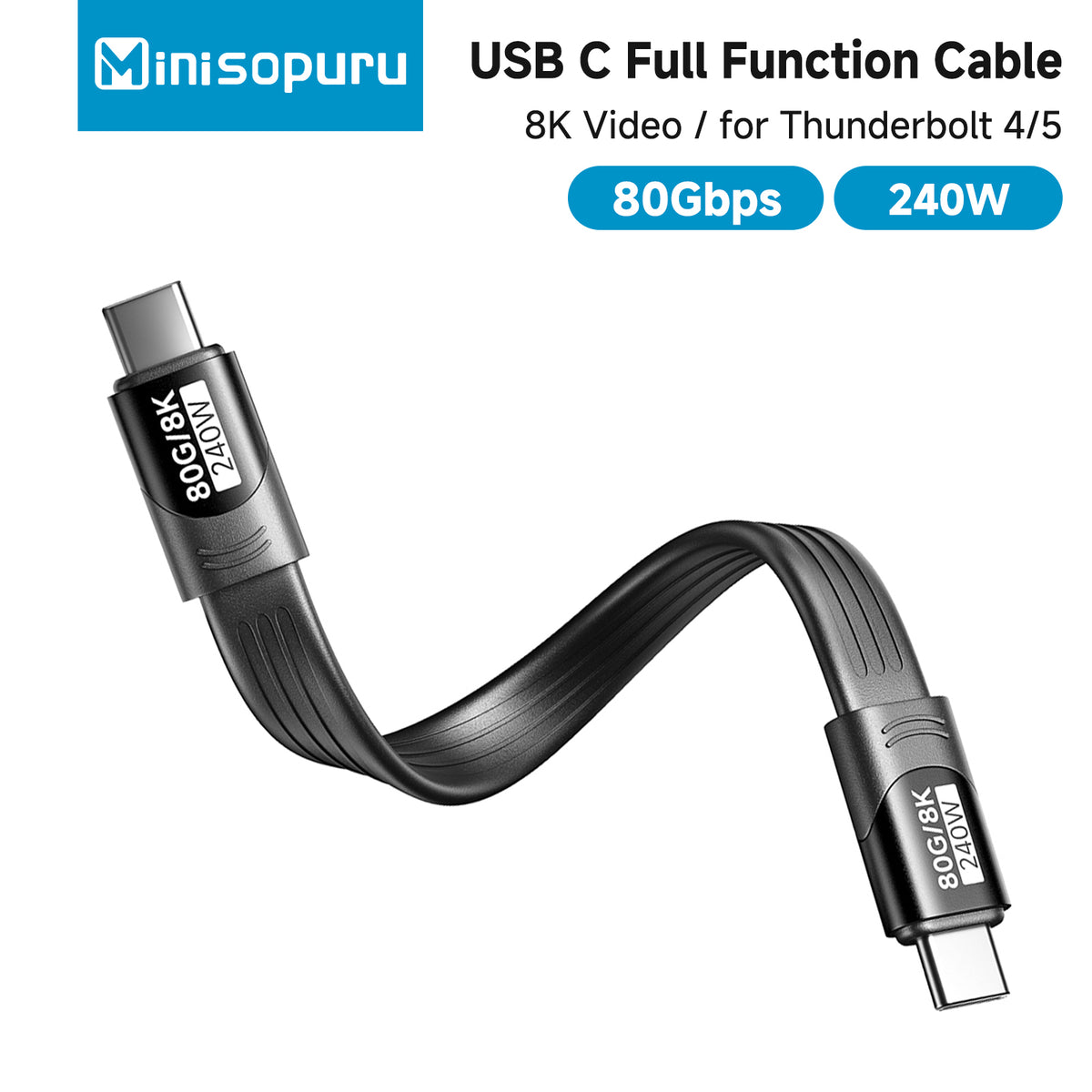 80Gbps 8K Video & PD 240W Fast Charging Thunderbolt 5 Cable |MX2580