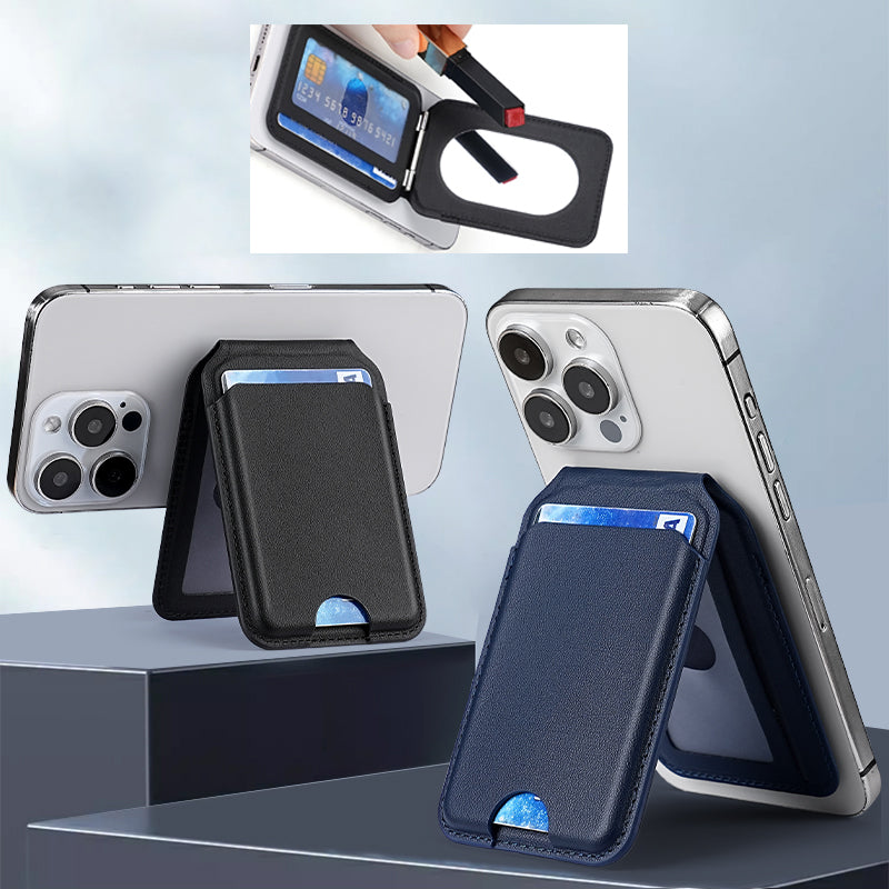 Magnetic Leather Wallet Phone Mirror Holder For iPhone |MB2563