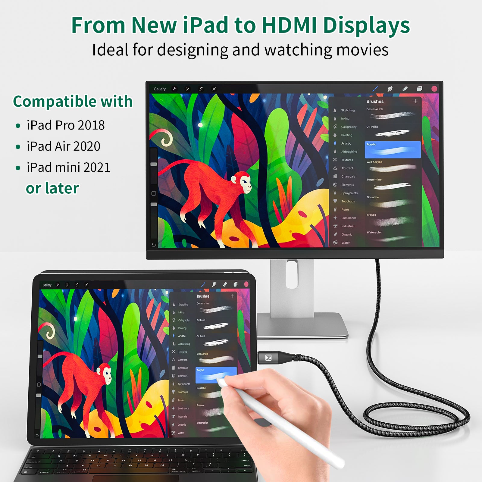 USB C to HDMI Cable for iPad