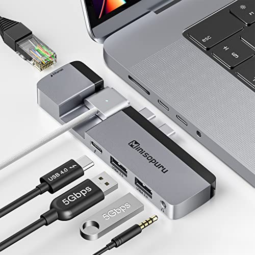Minisopuru 7 in 1 USB C Hub, Unterstützt 10 Gbit/s Daten Und Schnelles Minisopuru 7 in 1 USB C Hub, Unterstützt 10 Gbit/s Daten Und Schnelles