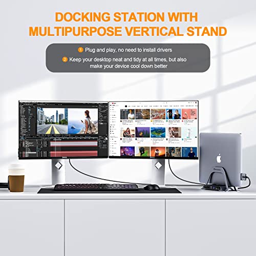 macbook docking station with vertical stand