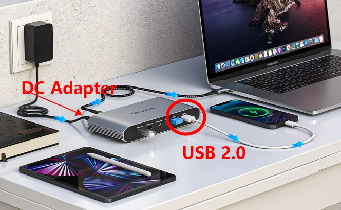 How to solve the problem of not charging the DS808 DisplayLink dock?
