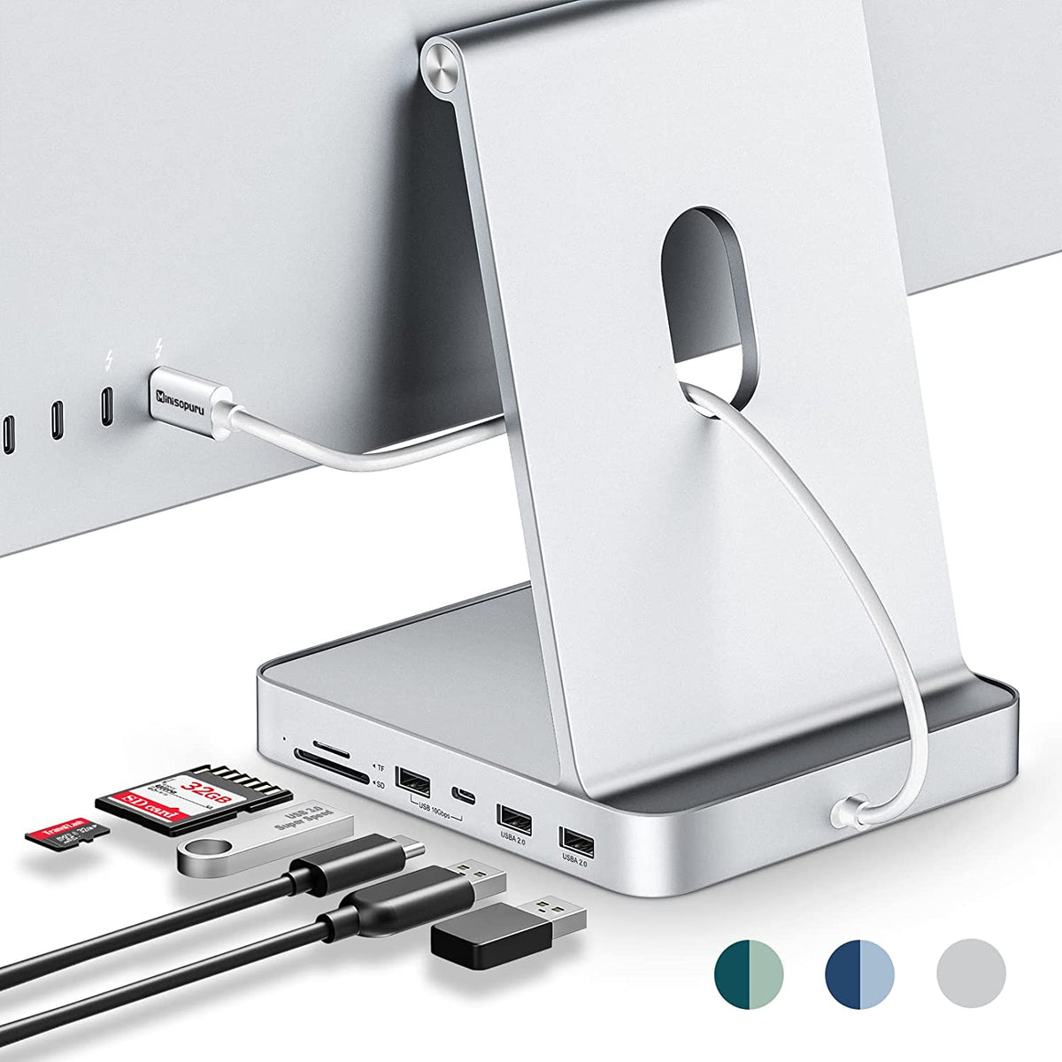 ❣️早い者勝ち 5 IN 1 USB-C HUB FOR MAC MINI Amazon | PULWTOP USB Cハブ Mac Mini用 5イン1 | PULWTOP | USB