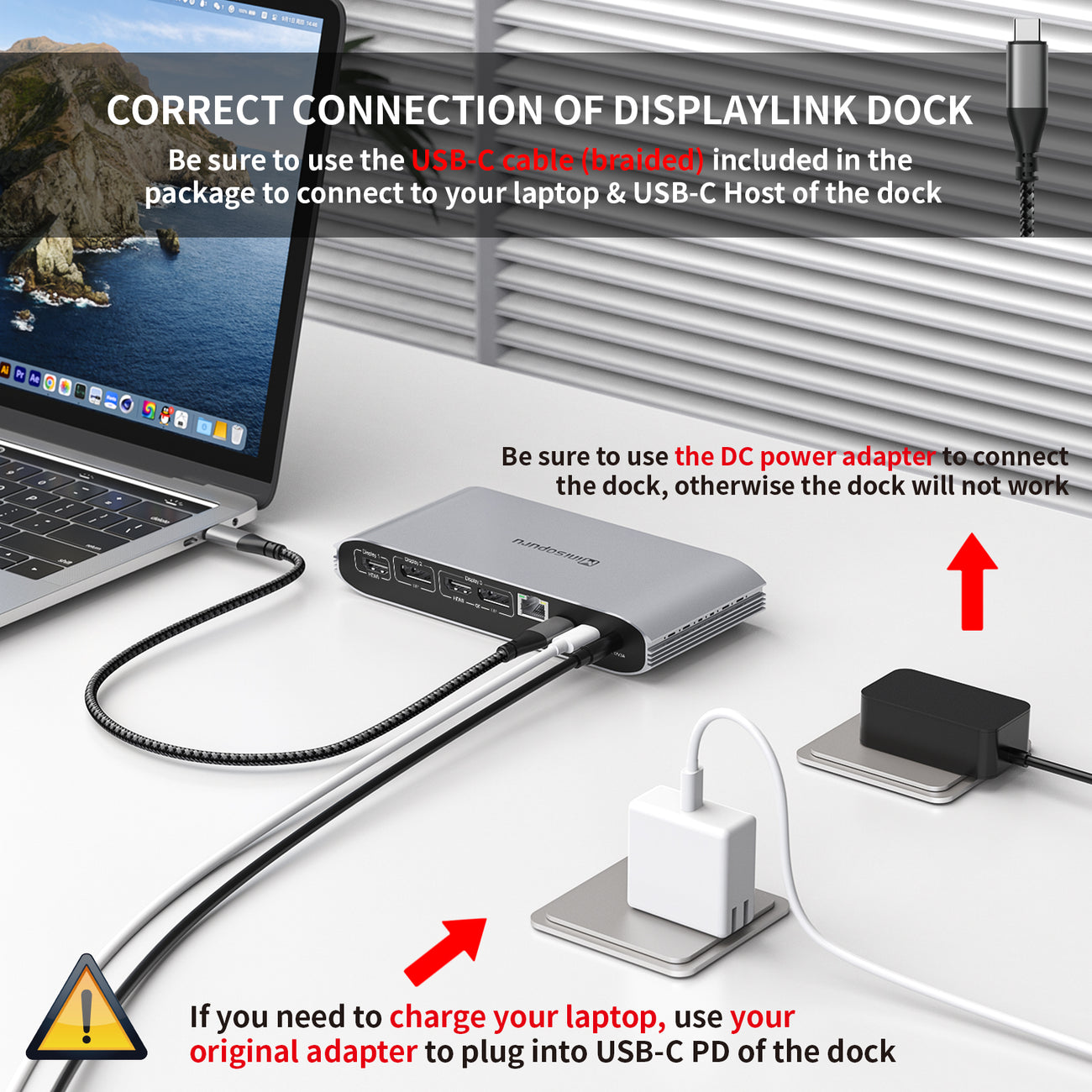 Minisopuru Displaylink Laptop Docking Station For Macbook M1m2windows 6857