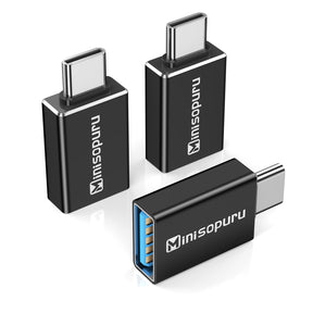 Minisopuru USB C to USB Adapter USB C Male to USB 3.0 Female OTG Converter