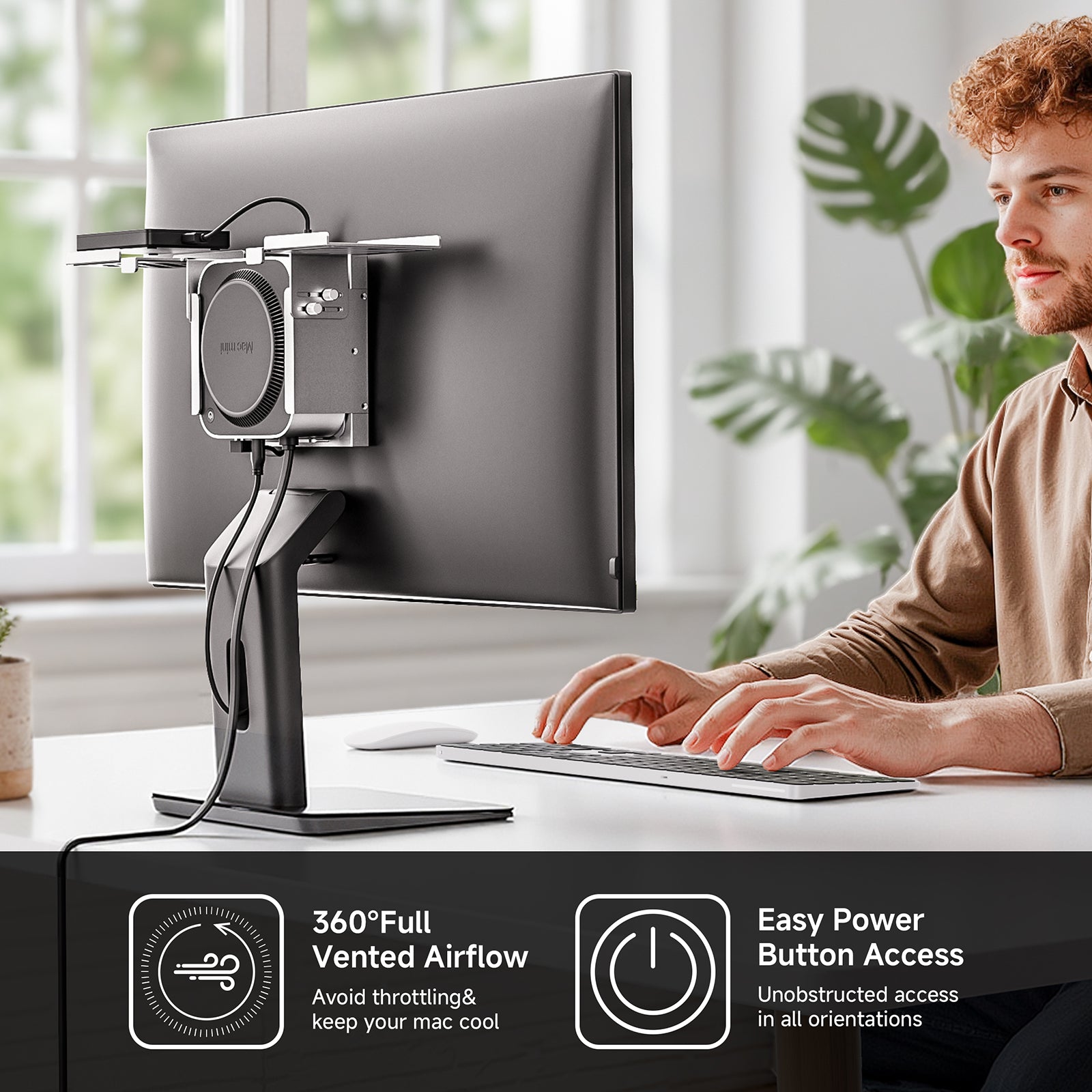 Minisopuru All Aluminum Mac mini M4 Dock Under Desk and Wall Mount | MINI4Ultra