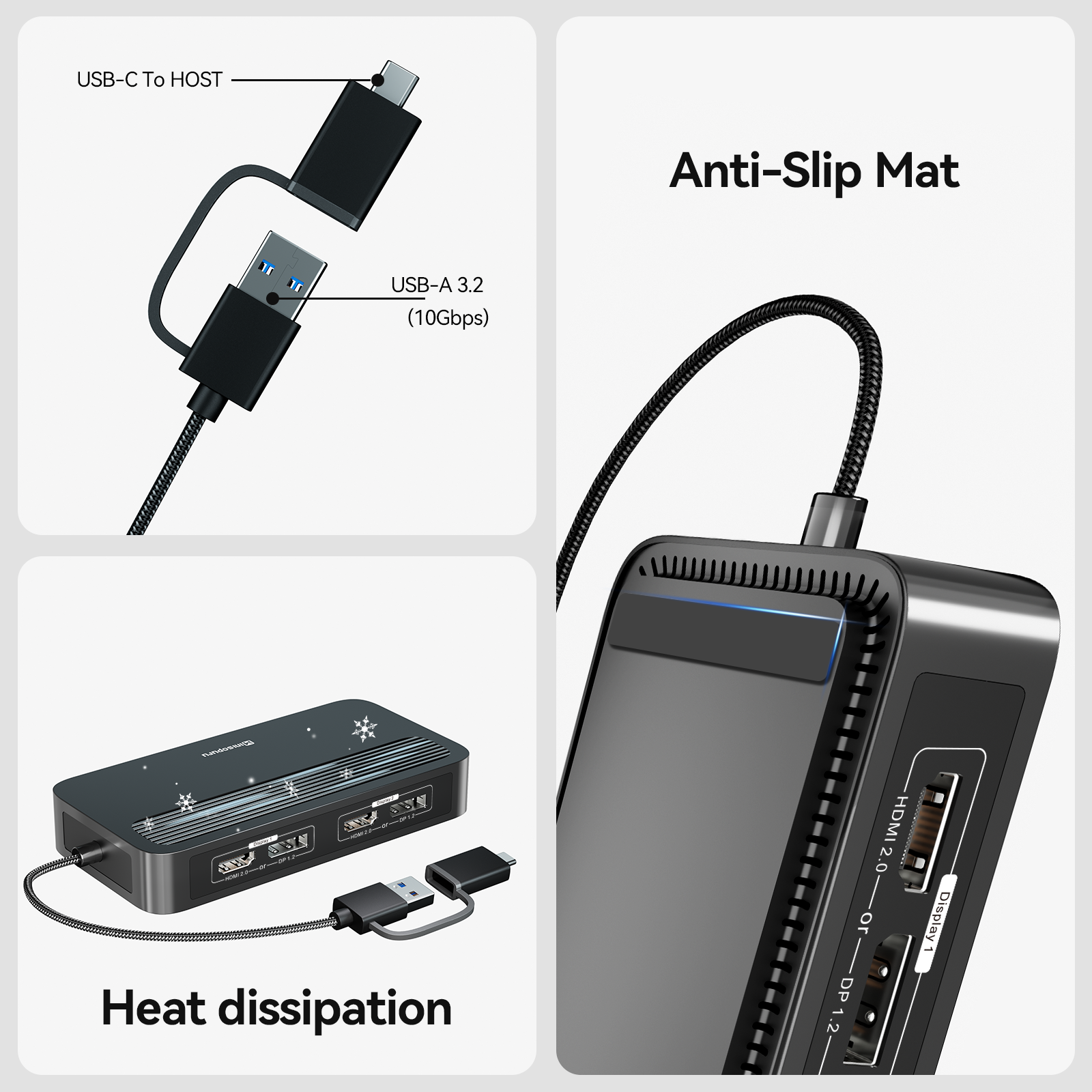 Minisopuru DisplayLink Docking Station | MH837A