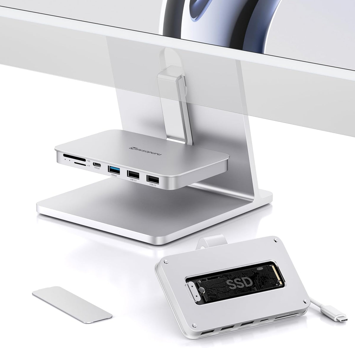 Minisopuru 7 in 1 iMac USB Hub Support for Mac M3|MH802B-S