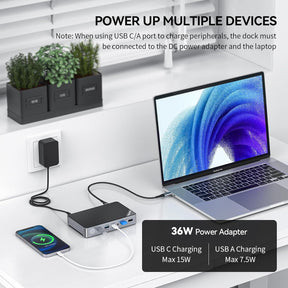 Minisopuru DisplayLink Docking Station– DisplayLink Dock Compatible with MacBook M1/M2/M3/Windows/Thunderbolt/USB4