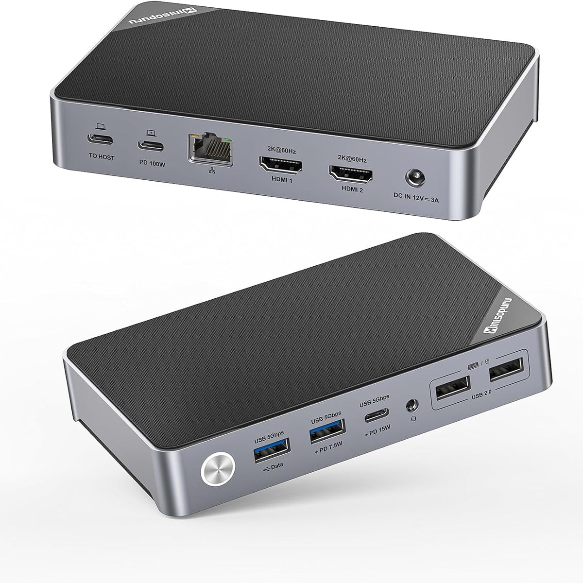 Minisopuru DisplayLink Dual 2K HDMI Docking Station |MD827A