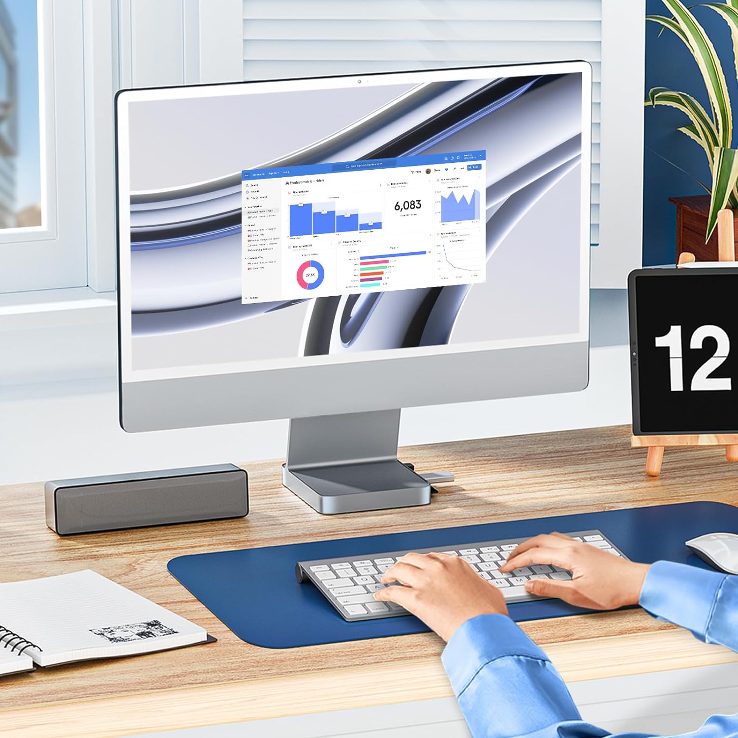 10Gbps USB C Docking Station For 24" iMac M3【Sliver】|DS802-S
