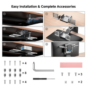 Minisopuru All Aluminum Mac mini M4 Dock Under Desk and Wall Mount | MINI4Ultra