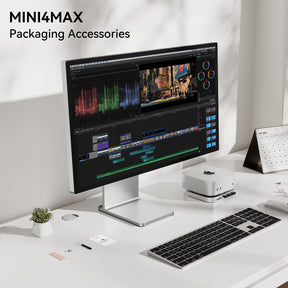 Minisopuru iExpandMate™ Mac Mini Hub & Stand with SSD Enclosure for Mac Mini M4/M4 Pro | MINI4MAX