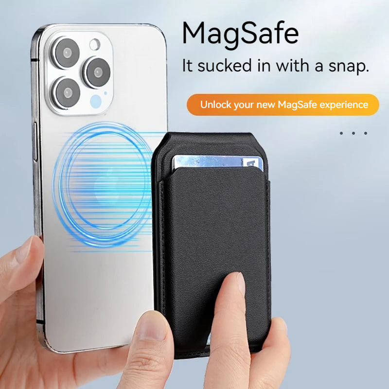 Magnetic Leather Wallet Phone Mirror Holder For iPhone |MB2563