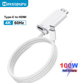 USB C to HDMI 4K60Hz 100W fast Charging Cable for Steam Deck/Switch2 |MX2564
