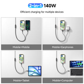 2-in-1 140W PD Fast Charging 4ft |MX2552