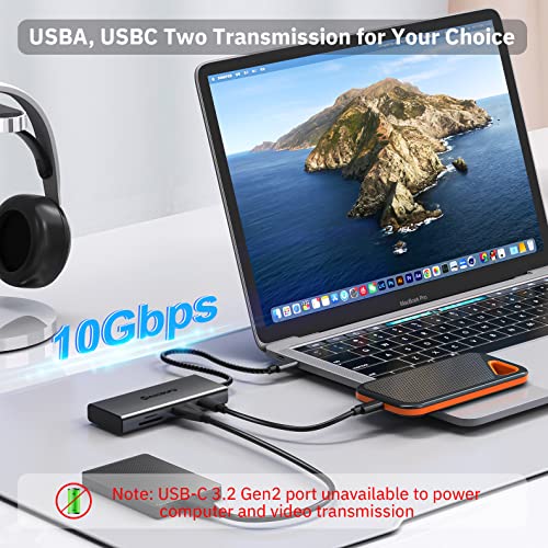 USB C to HDMI Multiport Adapter with Charging Port, HDMI to USB  C Hub Adapter for Monitor to Laptop, USB-C to USB Adapter 10Gbps, USBC HDMI  Adapter 4K Converter for Mac