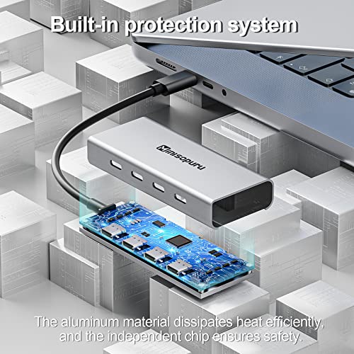  Minisopuru USB Adapter for Macbook Pro - Macbook Pro USB  Adapter for 14/16 inch M1, Macbook Air M2, USB C Hub Multiport Adapter, Macbook  Pro accessories Support with USB4 40Gbps/5K@60Hz/100W/Ethernet. 