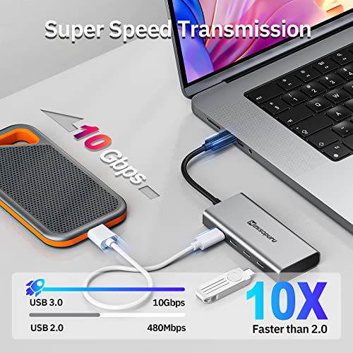 Adaptateur Hub USB-C 6-en-1- pour Apple Macbook Pro / Air / iMac / Mac Mini  / Google