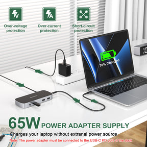 docking station with 65W power adapter