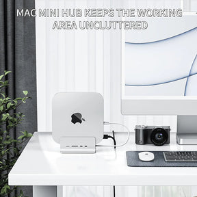 Hub USB C, minisopuru Mac Mini Dock compatible con M.2 NVMe/SATA SSD, soporte 5 en 1 y accesorios de estación de acoplamiento con 2 datos USB C de 10 Gbps, TF Hub USB C, minisopuru Mac Mini Dock compatible con M.2 NVMe/SATA SSD, soporte 5 en 1 y accesorios de estación de acoplamiento con 2 datos USB C de 10 Gbps, TF