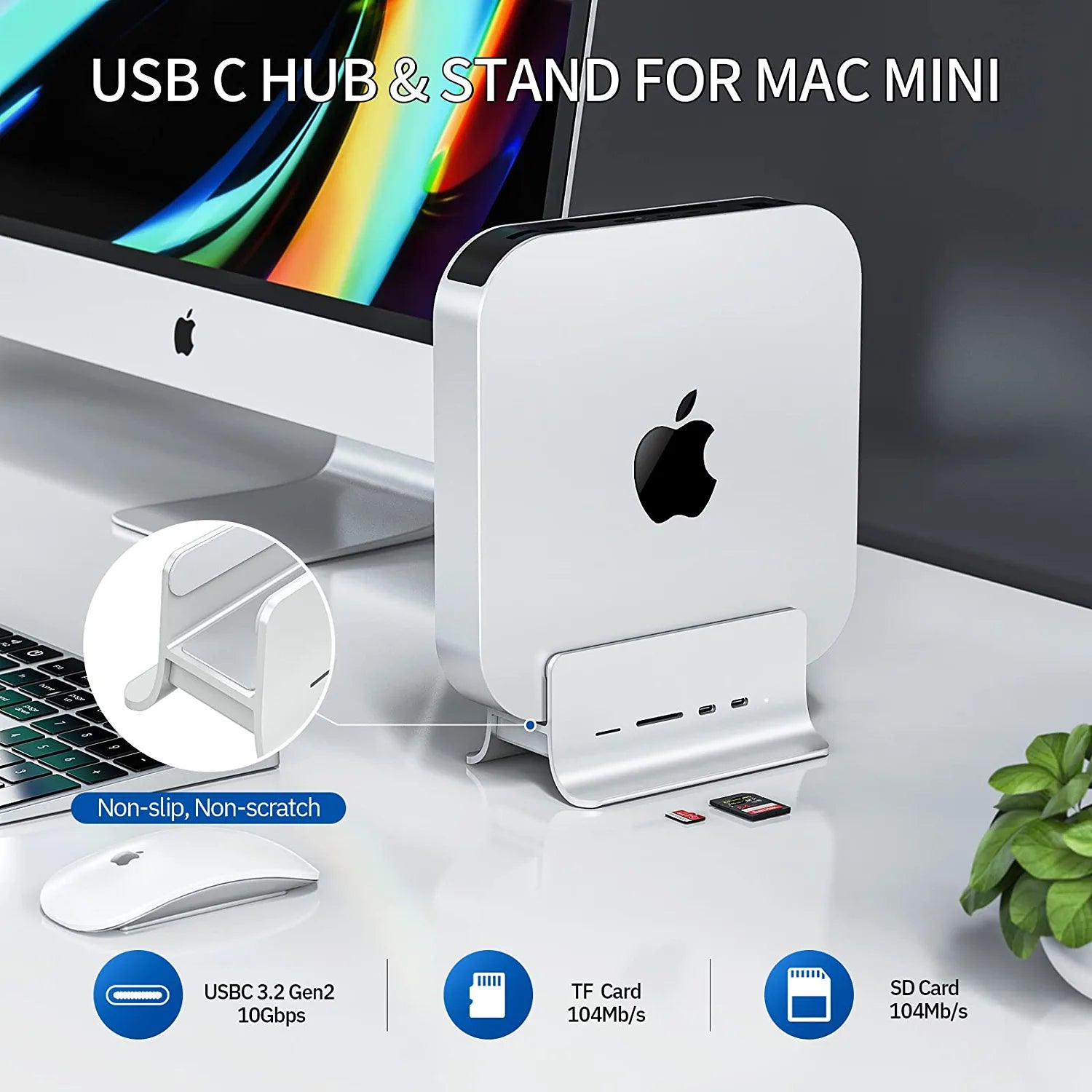 10GB TYPE-C Mac mini M2 Stand & Docking Station |201A
