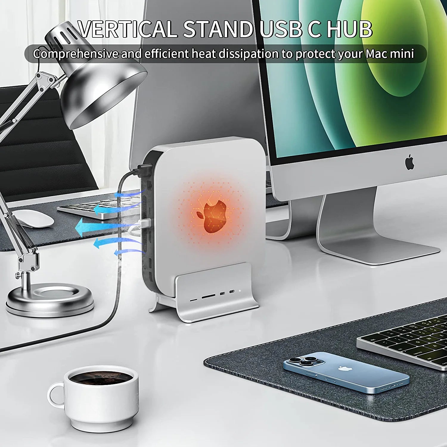 10GB Minisopuru Mac Mini Dock & Type-C Stand with SSD Enclosure